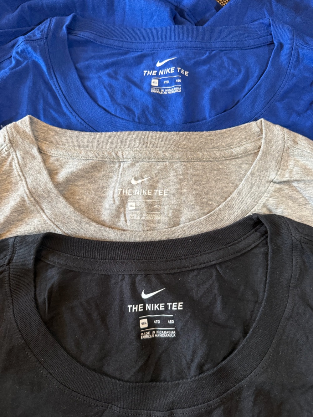 Nike Men’s Black, Gray & Blue Crewneck Tee Pack